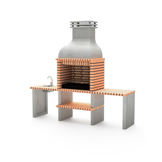 Churrasqueira Altea com bancada dupla e lava-loiça, Movelar Esquerda 