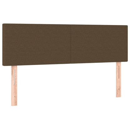 Cama Box Spring Con Colchón Led Tela Marrón Oscuro 140x200 Cm / Vetonek_3