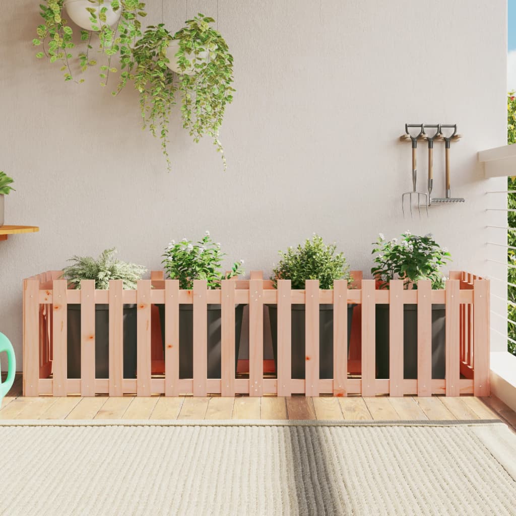 Arriate Elevado Jardín Valla Madera Maciza Douglas 200x50x50 Cm_1