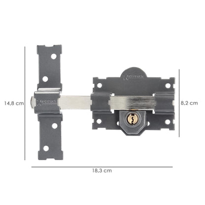 Cerrojo B-4 Llave 2 Lados Pasador De 183mm Cilindro Redondo De 70mm_1