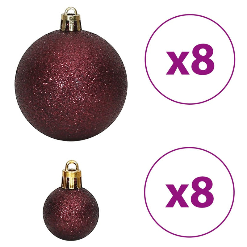Vidaxl Bolas De Navidad 100 Uds Color Champán Y Marrón 3 / 4 / 6 Cm_5