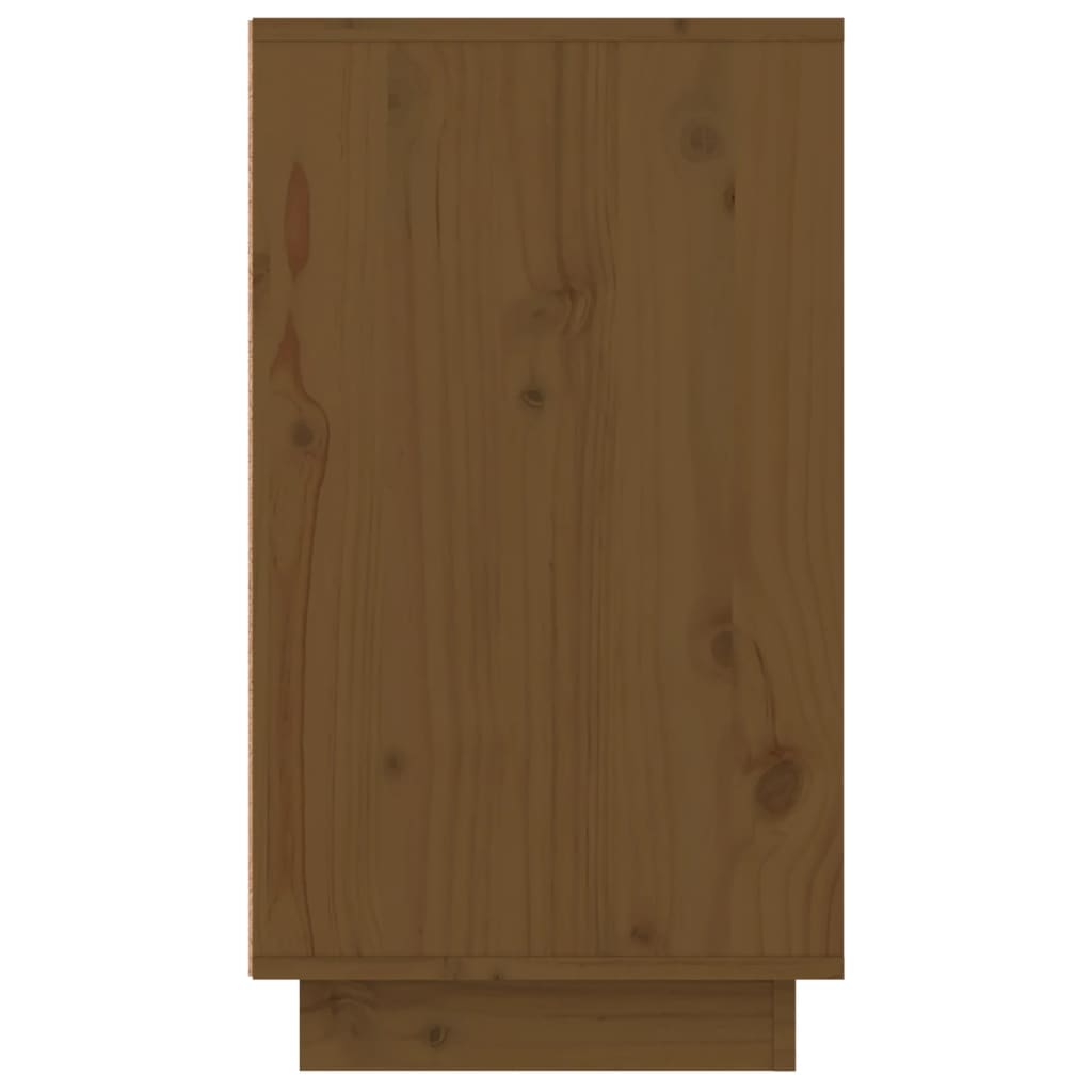Mueble Zapatero De Madera Maciza Pino Marrón Miel 110x34x61 Cm / Vetonek_1
