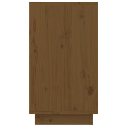 Mueble Zapatero De Madera Maciza Pino Marrón Miel 110x34x61 Cm / Vetonek_1