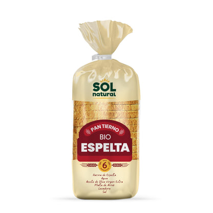 Pão de espelta macio biológico, recipiente Sol Natural, 400 g