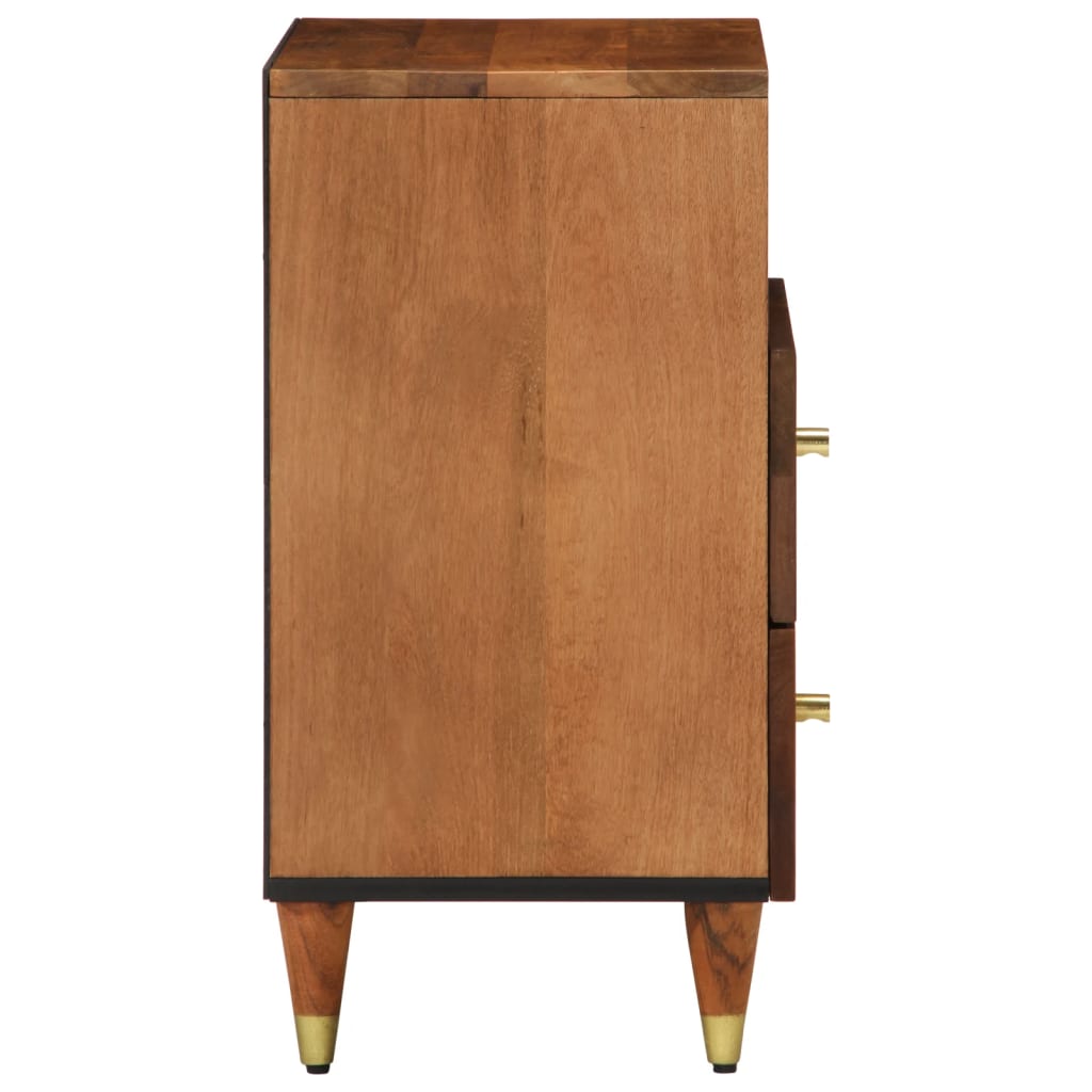 Mesita De Noche Madera Maciza De Mango 50x33x62 Cm_2