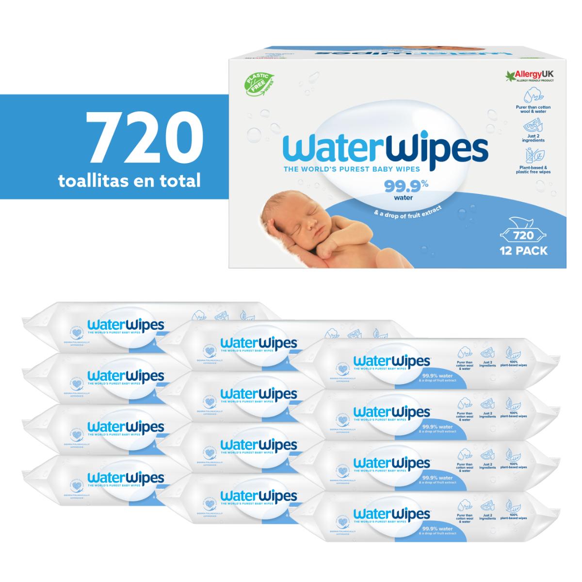 Toalhitas Húmidas WaterWipes BIO Baby Pack 720 Unidades