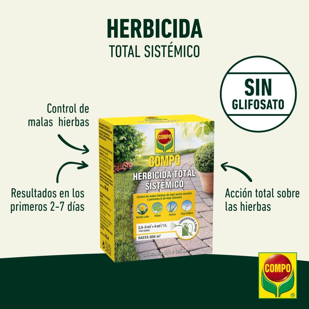 Herbicida total Sistémico Compo 225 ml