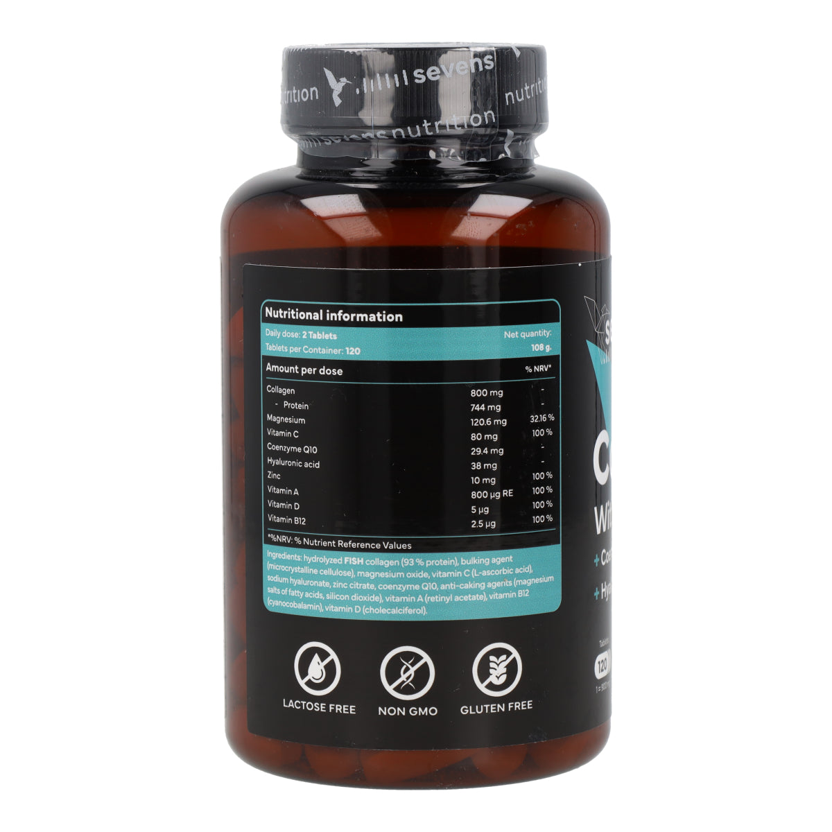 Colágeno con Magnesio Sevens Nutrition 120 cápsulas