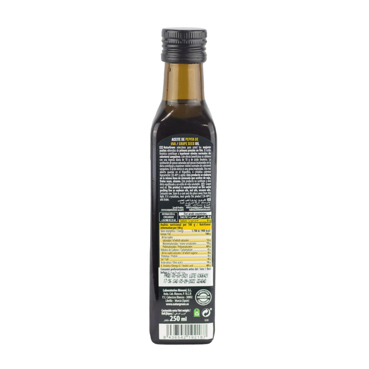 Óleo de Semente de Uva 250 ml Naturgreen