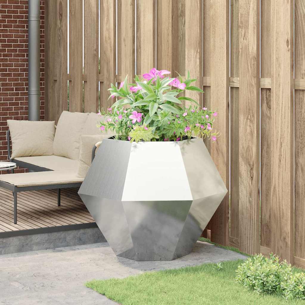 Jardinera Plateado 100 X 100 X 80 Cm Acero Inoxidable_3