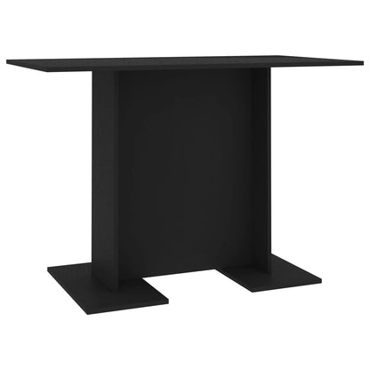 Mesa De Comedor De Madera Contrachapada Negro 110x60x75 Cm_0