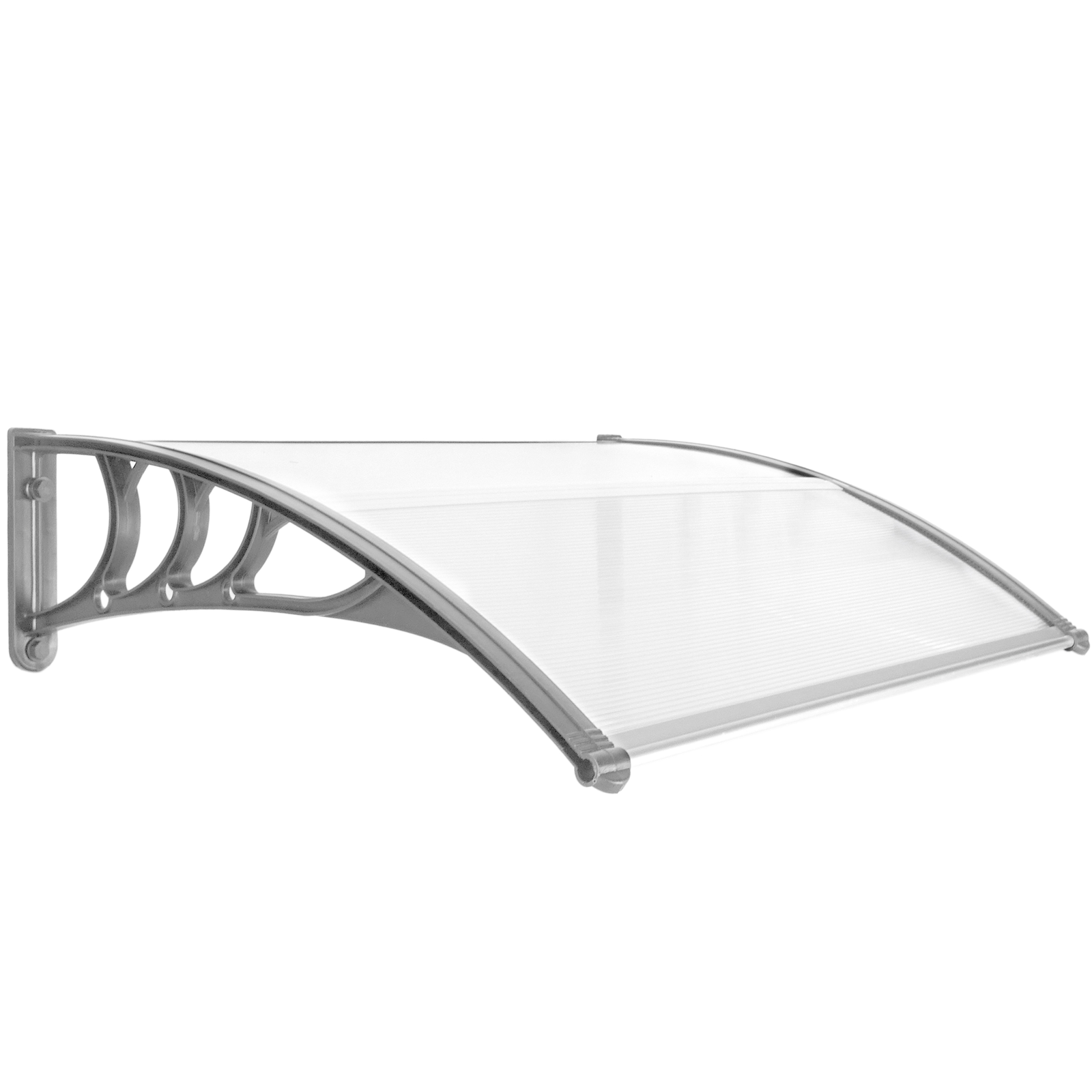 Tejadillo De Protección 100x80cm Marquesina Para Puertas Y Ventanas Gris_0