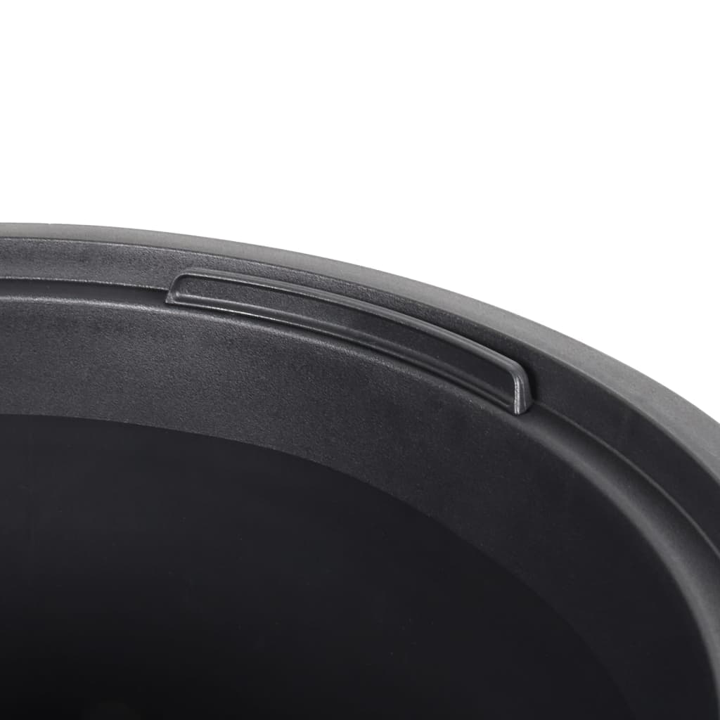 Macetero Interior Extraíble Pp Estriado Gris Antracita 18/45 L_4