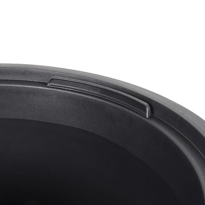 Macetero Interior Extraíble Pp Estriado Gris Antracita 18/45 L_4