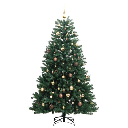 Vidaxl Árbol De Navidad Artificial Con Bisagras 300 Led Y Bolas 240 Cm_3