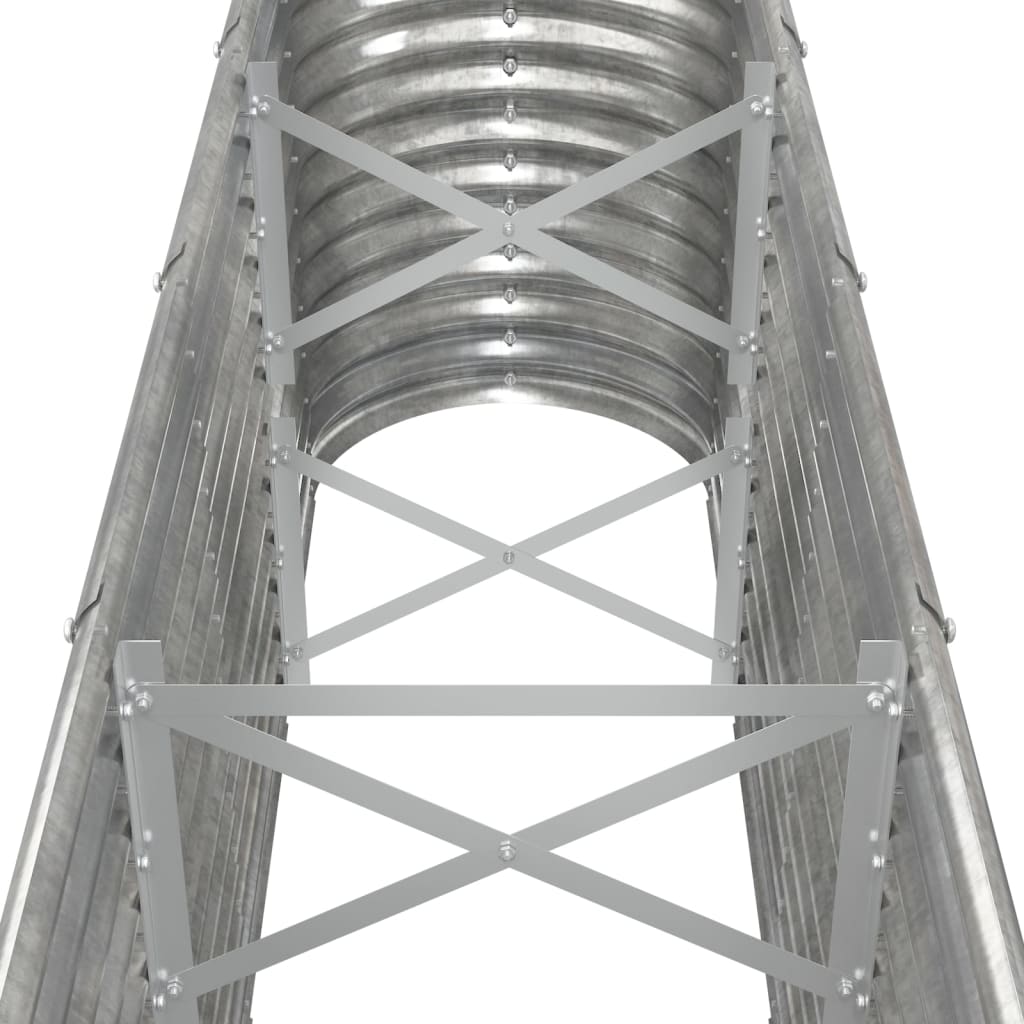 Jardinera Arriate Acero Galvanizado Plata 332x40x68 Cm_4