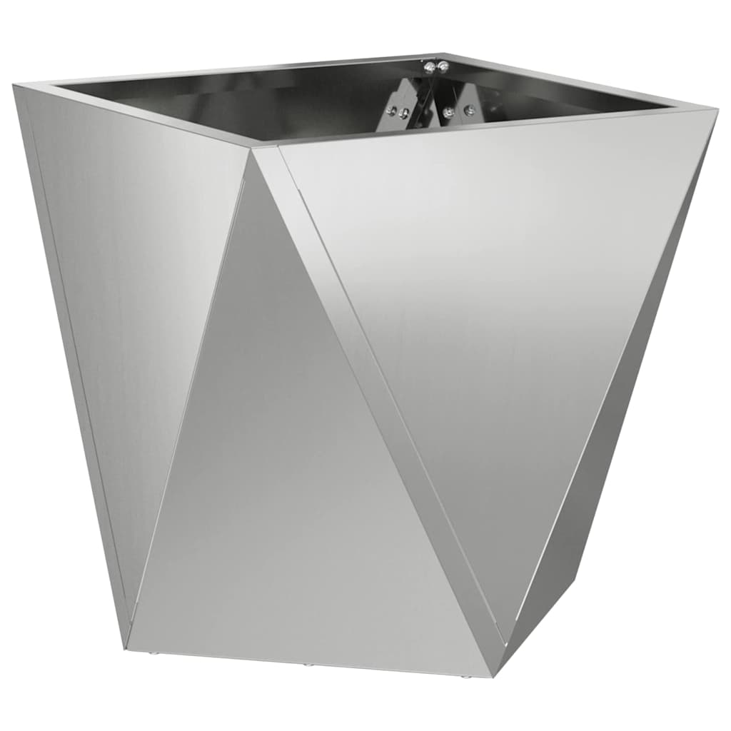 Jardinera 2 Uds. Plateado 30 X 30 X 30 Cm Acero Galvanizado_4