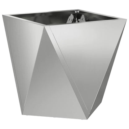 Jardinera 2 Uds. Plateado 30 X 30 X 30 Cm Acero Galvanizado_4
