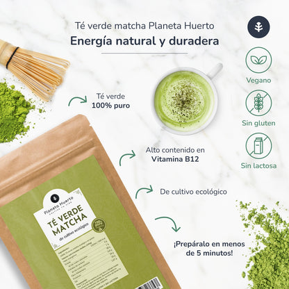 Pack de 3 Chás Matcha em Pó ECO Planeta Huerto 70 g