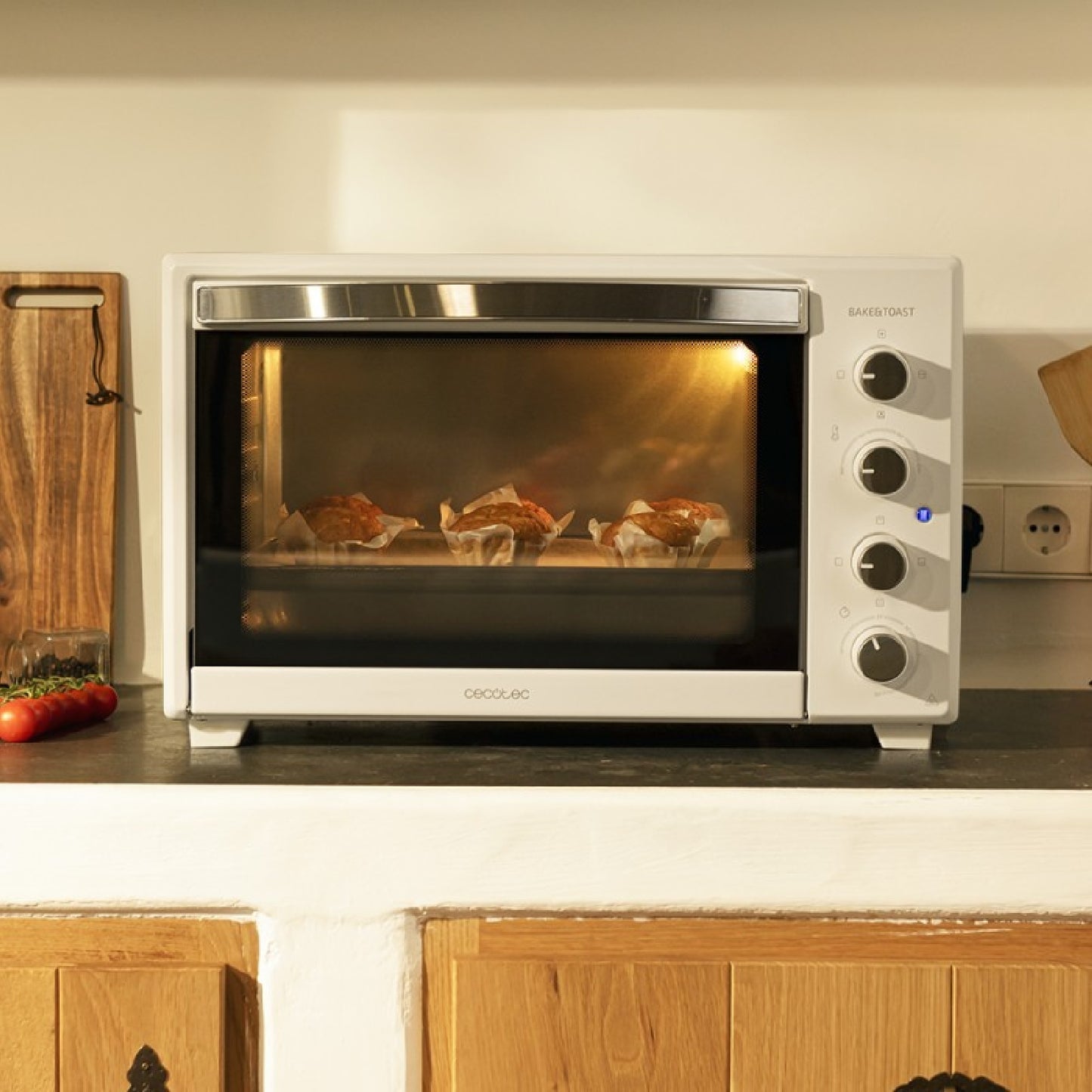Cecotec Horno Sobremesa De Convección Bake&toast 4500 White Gyro. 2000 W Capacidad 45 L 12 Funciones Combinables Incluye_4