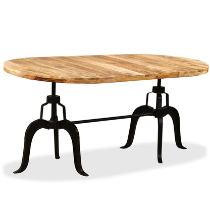 Mesa De Comedor De Madera Maciza De Mango Y Acero 180 Cm_1