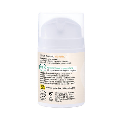 Planeta Huerto Hidratante Facial Argão e Algodão 50 ml