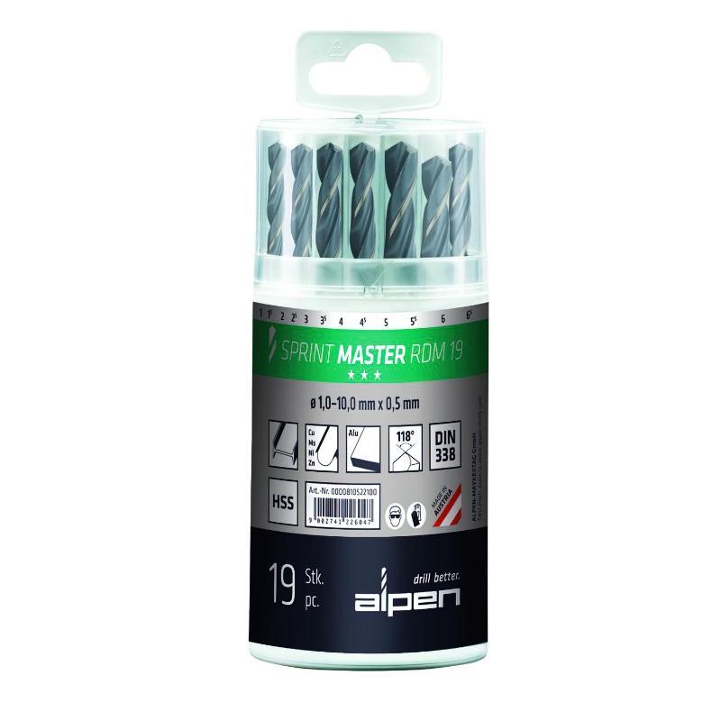 Estuche Brocas Alpen Hss Sprint Master  19 Piezas_0