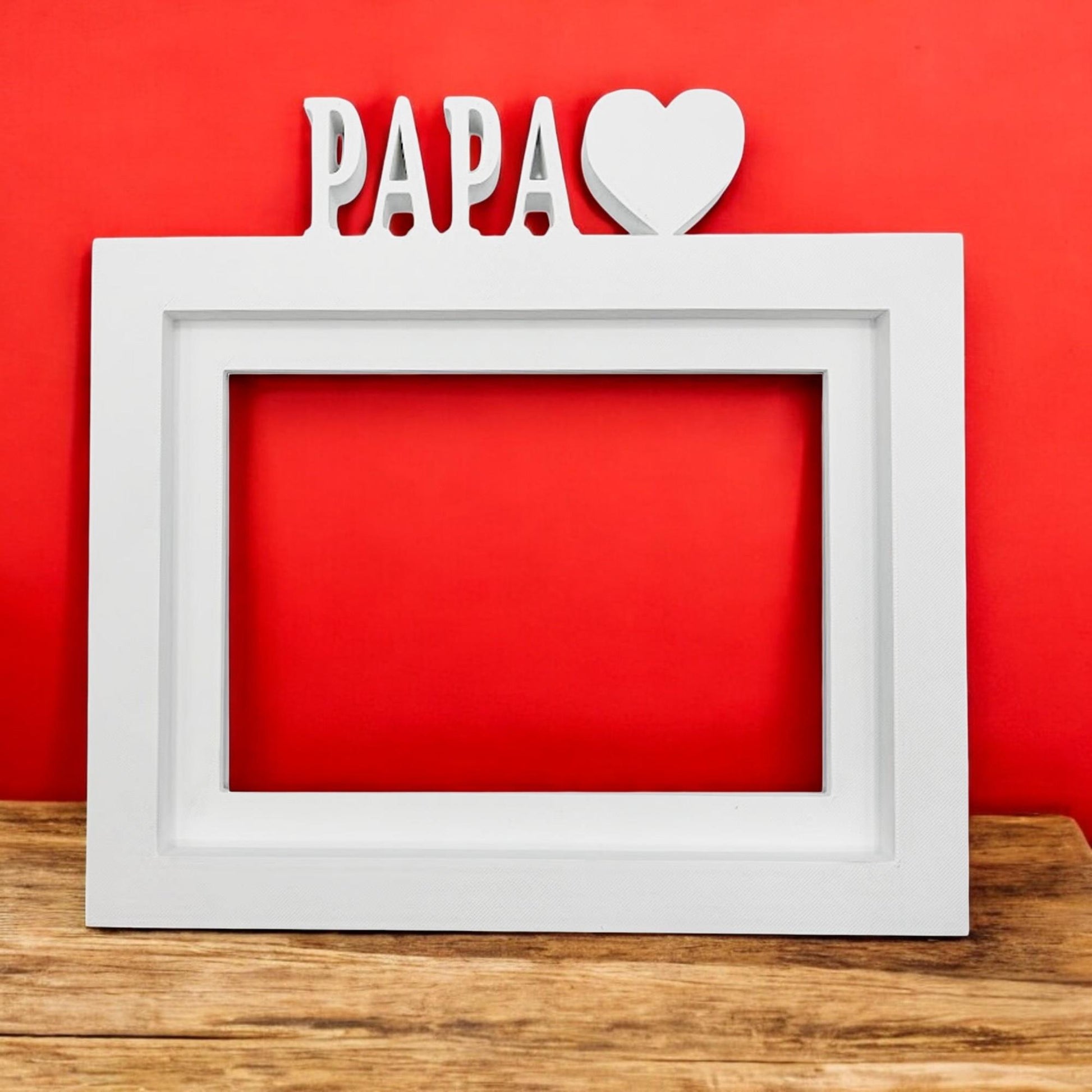 Marco De Fotos Mesa O Pared Modelo Papa 24x22.5cm Para Fotos 15x20cm Blanco_2