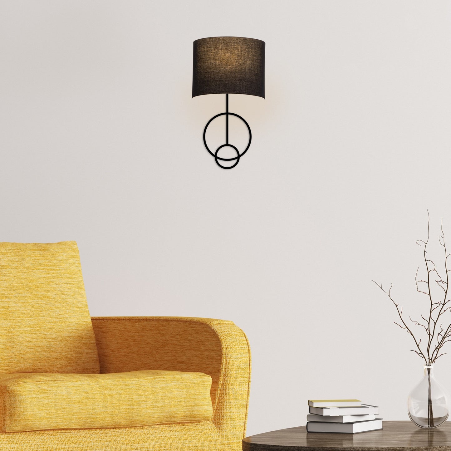 Aplique De Pared, Metal , Negro, 15x24x52, Casquillo E 27 Max 40 W_5
