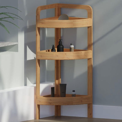 Well Home Estantería De Baño Con 3 Estantes En Bambú H.61cm_2