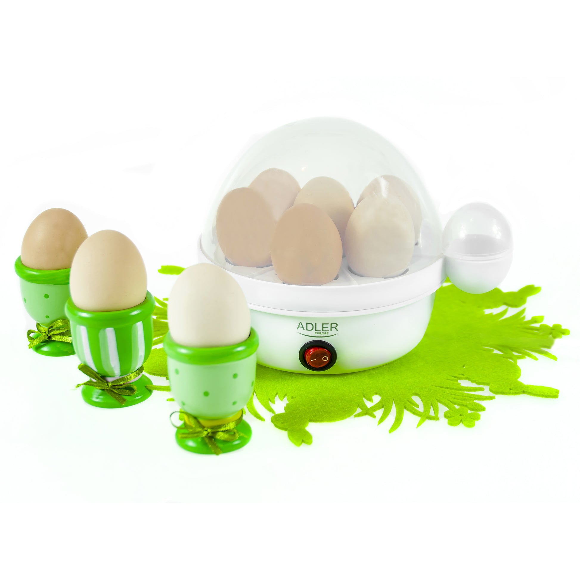 Cuece Huevos Eléctrico, 7huevos Cocidos, Ajuste Electrónico Cocción, Soporte Extraíble, Sin Bpa Adler Ad4459 Blanco_1