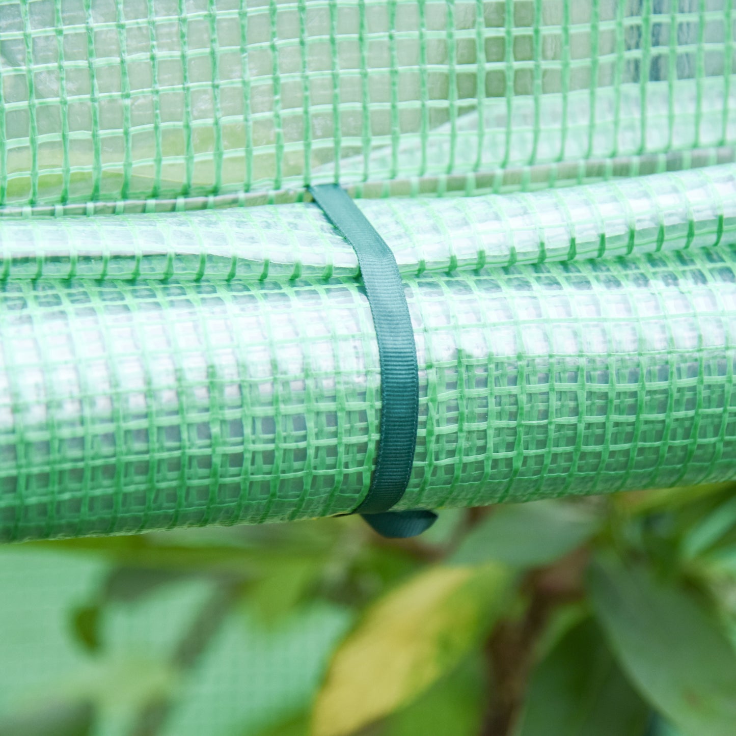 Outsunny Invernadero Con Puerta Enrollable De Acero Y Pe 100x50x150 Cm Verde_3