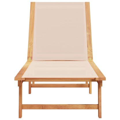 Tumbona De Madera Maciza De Acacia Y Textileno Crema / Vetonek_5