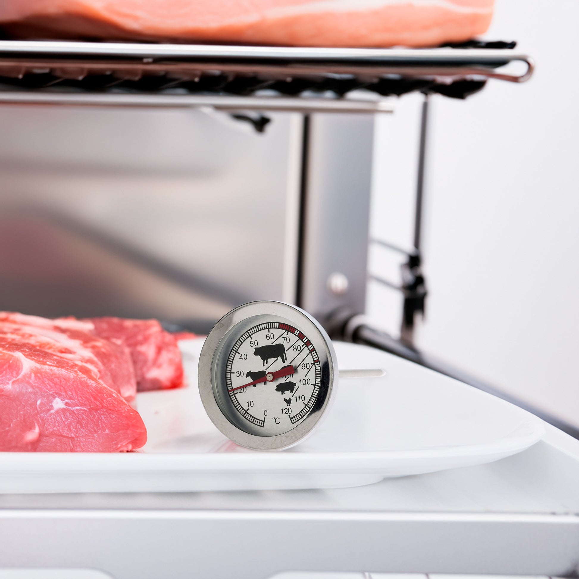Termómetro Para Carne De Acero Inoxidable - Resistente Hasta 300 Grados_3