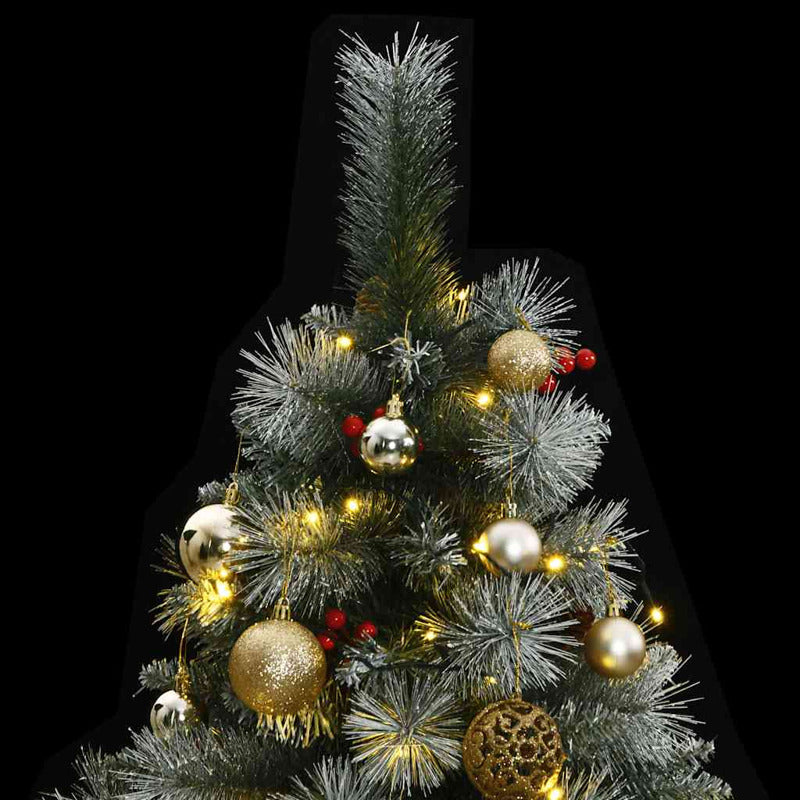 Vidaxl Árbol De Navidad Artificial Con Bisagras 300 Led Y Bolas 180 Cm_1