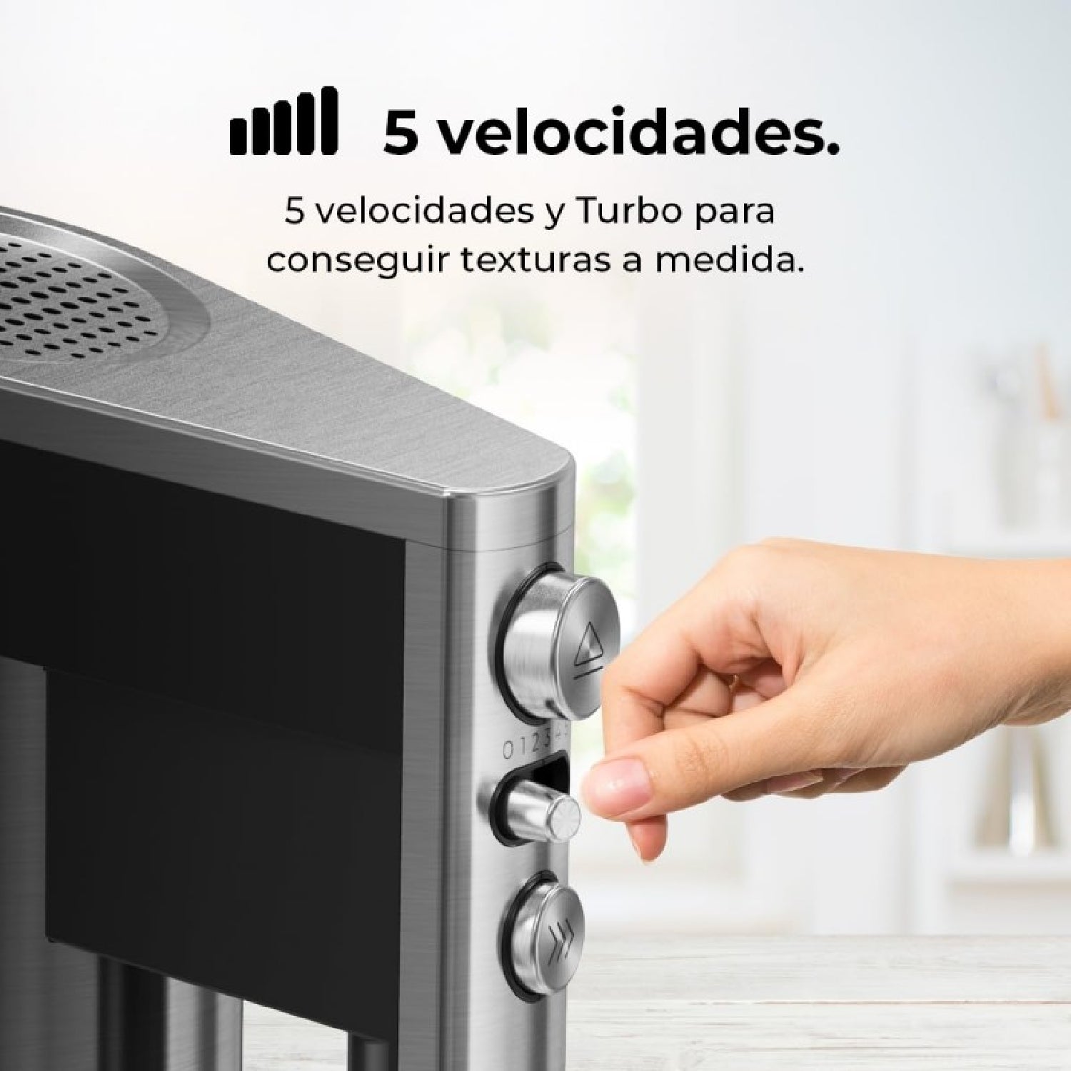 Cecotec Batidora De Varillas Powertwist 500 Full Steel. 500 W 5 Velocidades Más Función Turbo 3 Accesorios: Varilla De G_1