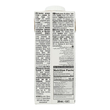 Bebida Natural de Amêndoa sem açúcar Bio Ecomil 200 ml