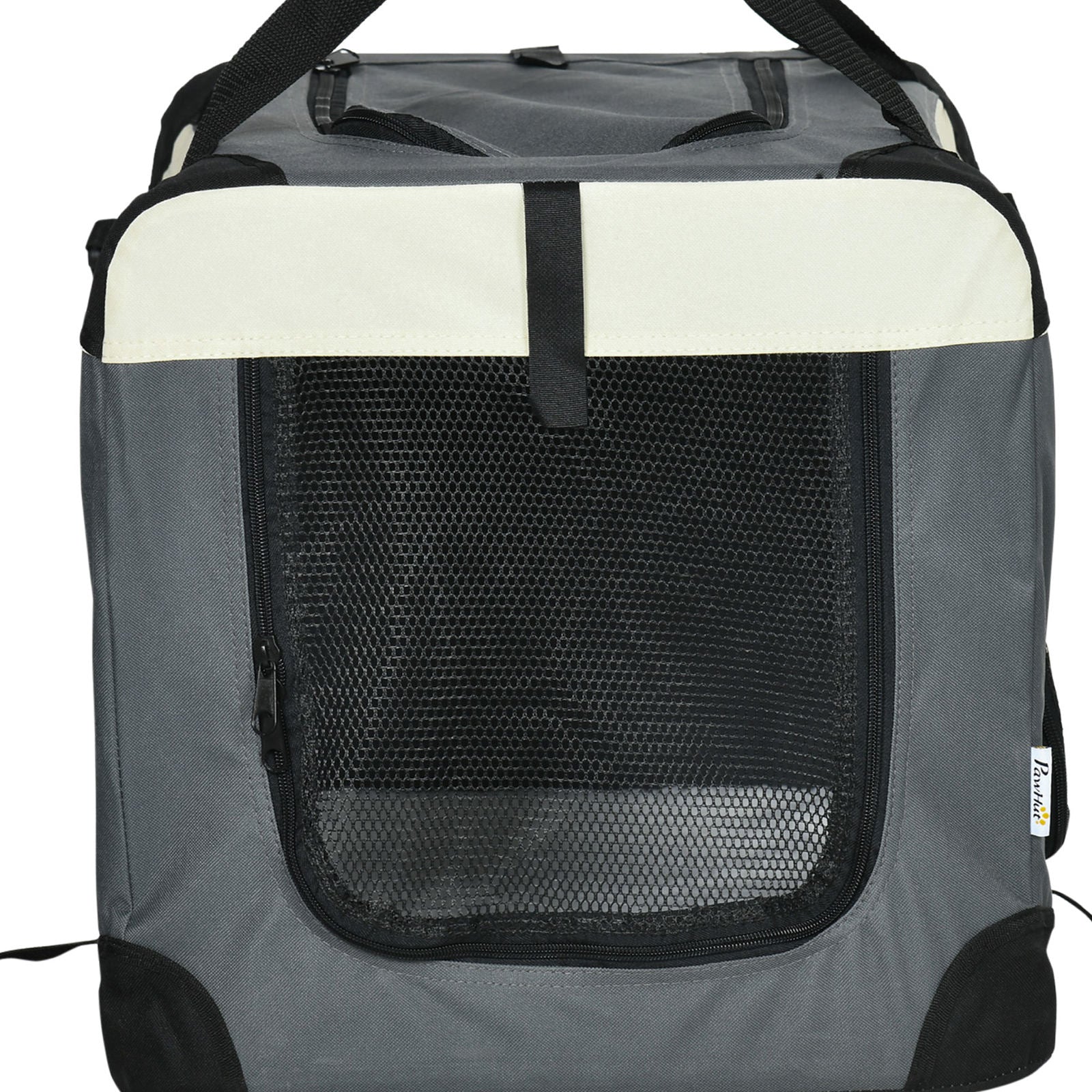 Pawhut Transportín Para Perros Gatos Plegable Cojín Suave 60x41x41 Cm Gris_3