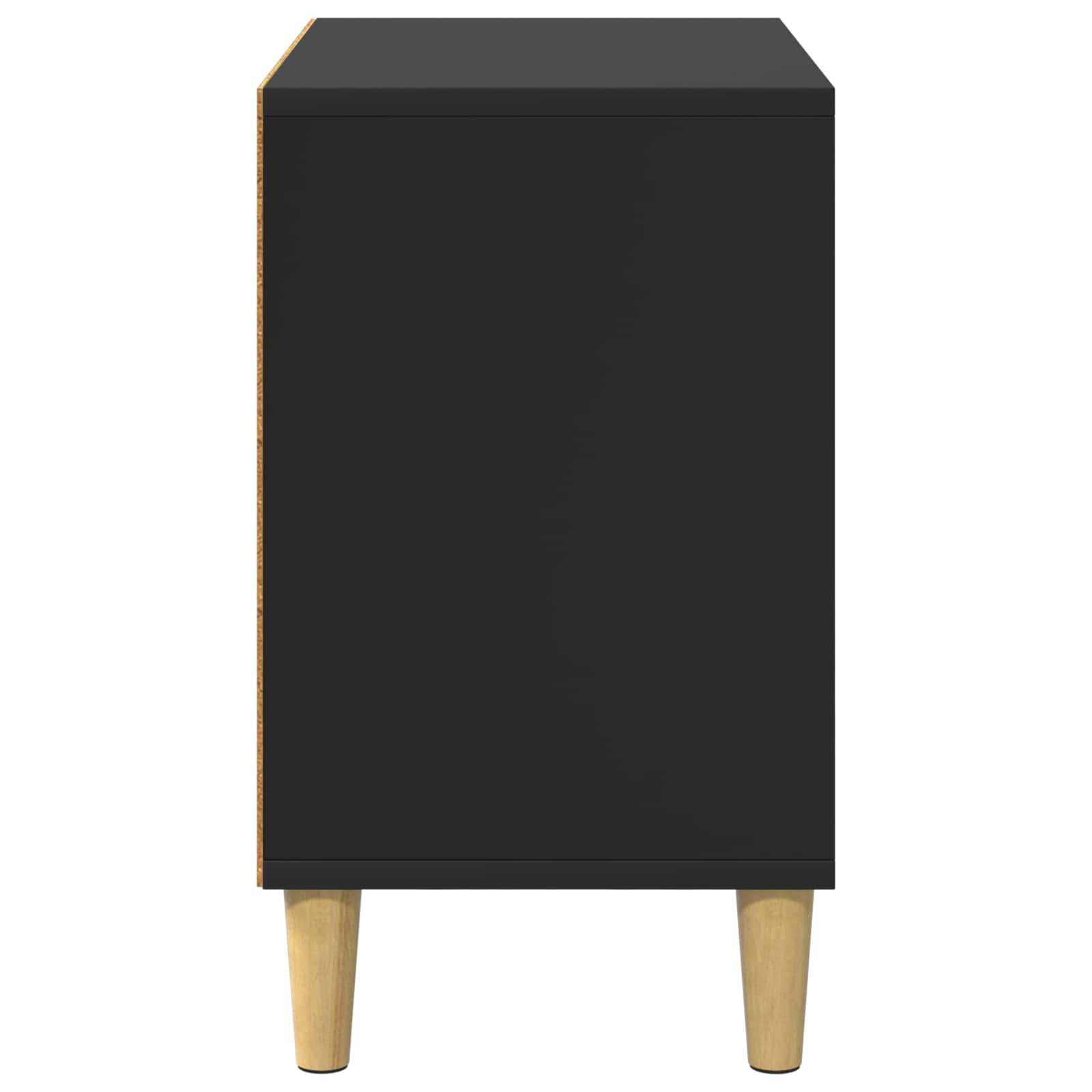Casa Para Gatos Negro 51 X 30 X 52 Cm Madera De Ingeniería_5