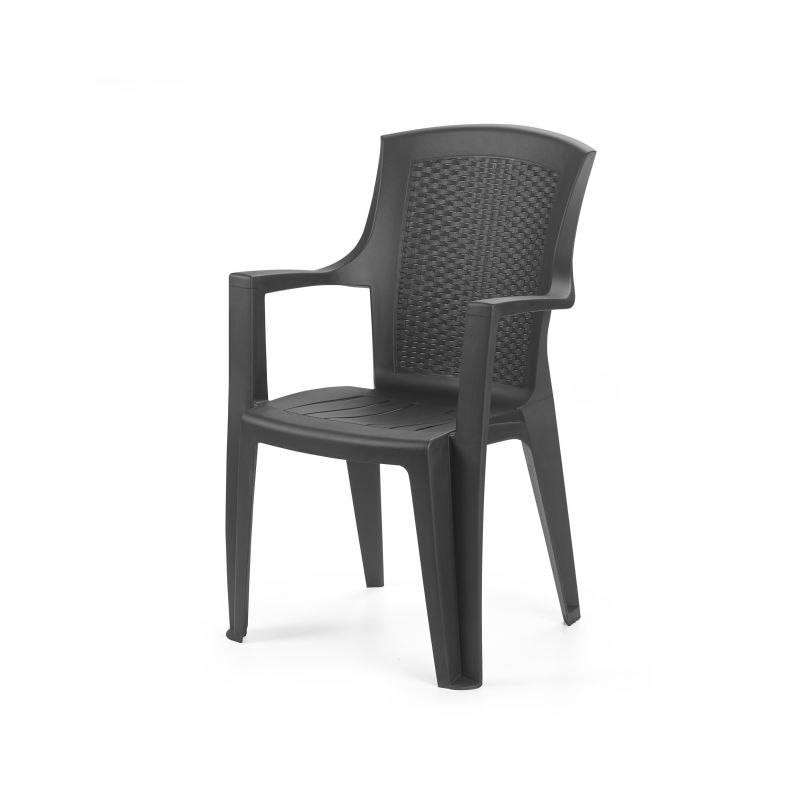 Pack 4 Sillas De Exterior Pacific Apilables, Polipropileno, Antracita, 55 X 91 X 60_4