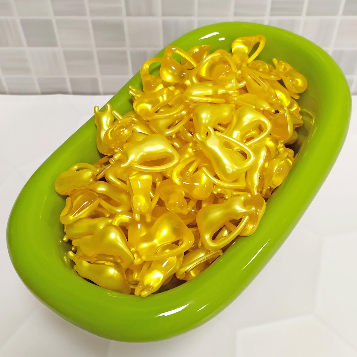 Pack 40 Perlas De Baño Aromatizada En Forma De Minino - Con Aceite De Soja - Hidratante Y Aromática - Aroma Vainilla_3