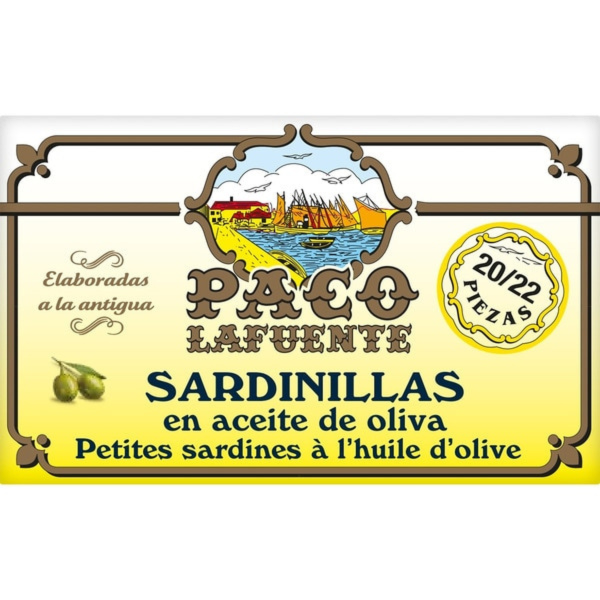 Sardinhas em azeite 20-22 unidades lata 85 g Paco Lafuente