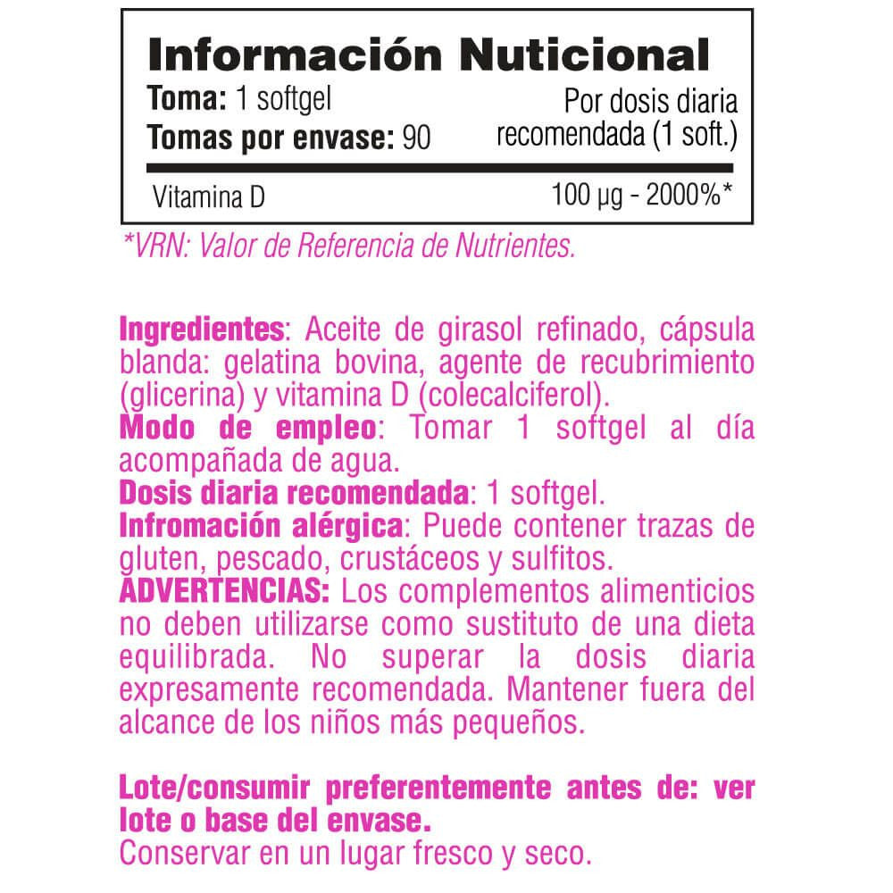 Vitamina D 100μg - 90 Softgels - Vitamina D - Smart Supplements_5