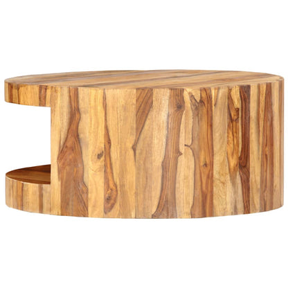 Mesa De Centro Redonda Madera Maciza De Sheesham 65x30 Cm_2