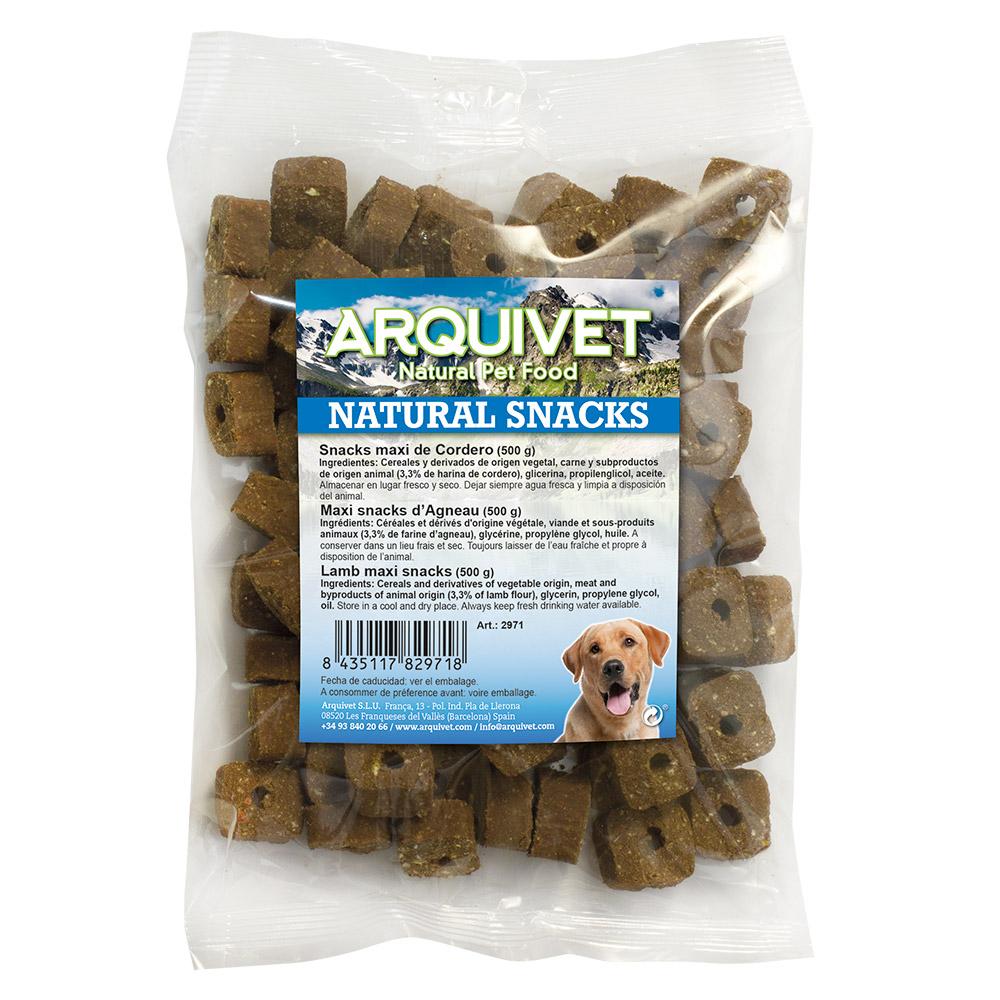 Snack natural para cães maxi cordeiro Arquivet 500 gr
