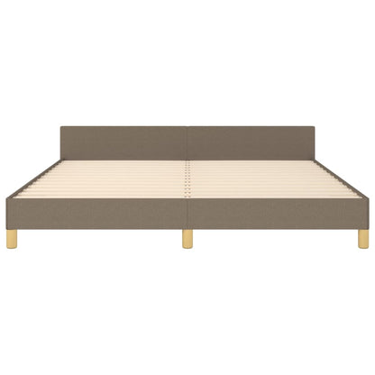 Estructura De Cama Con Cabecero De Tela Gris Taupe 160x200 Cm / Vetonek_0