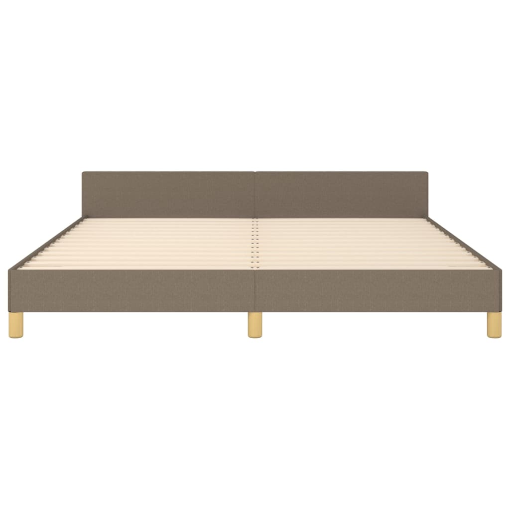 Estructura De Cama Con Cabecero De Tela Gris Taupe 180x200 Cm / Vetonek_3