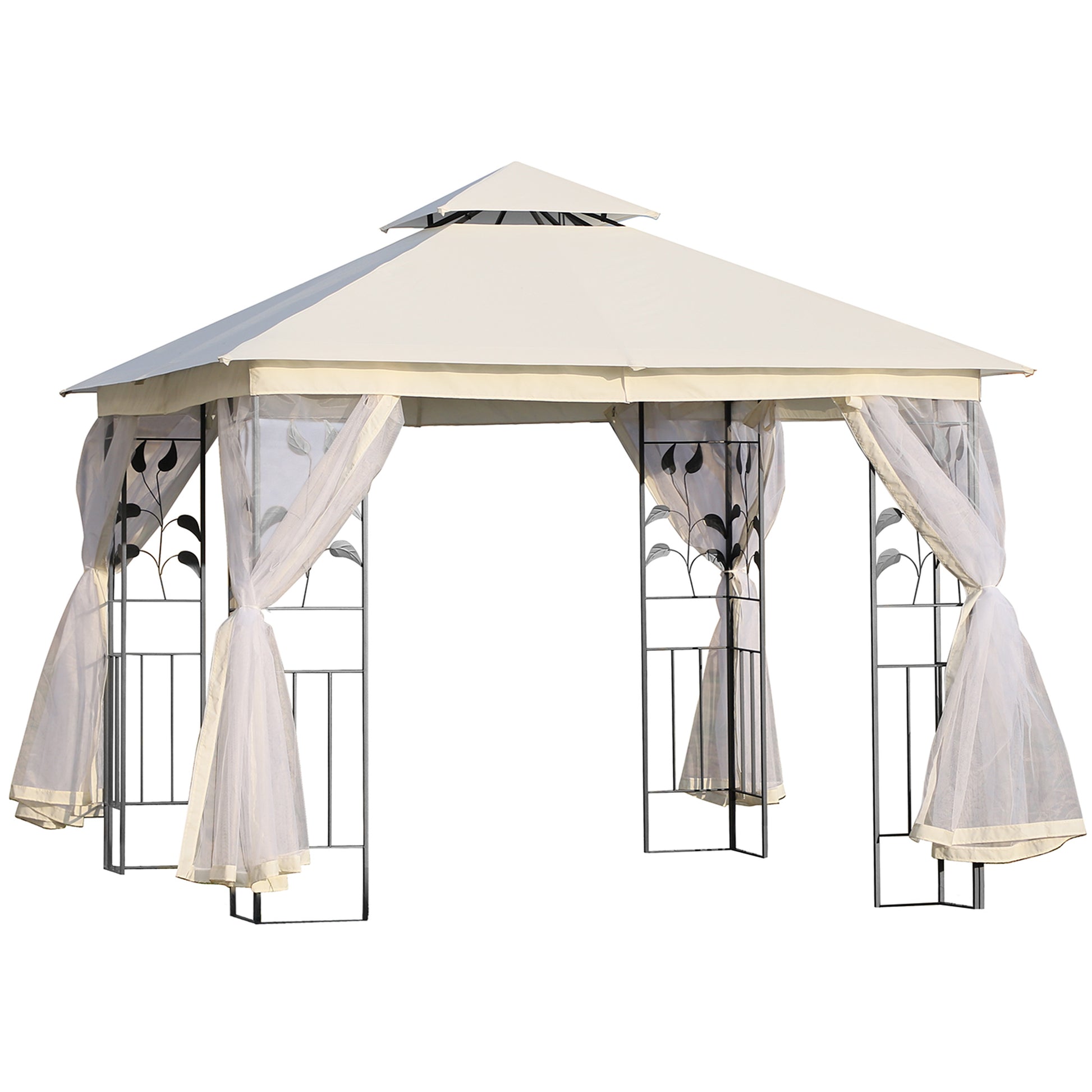 Outsunny Carpas Para Exterior Grandes Con Mosquitera Fácil De Drenar Poliéster_0