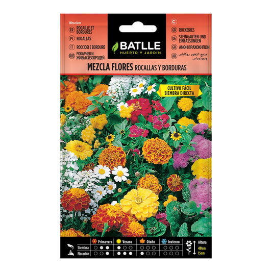 Sementes de mistura de flores para jardins ornamentais e bordaduras