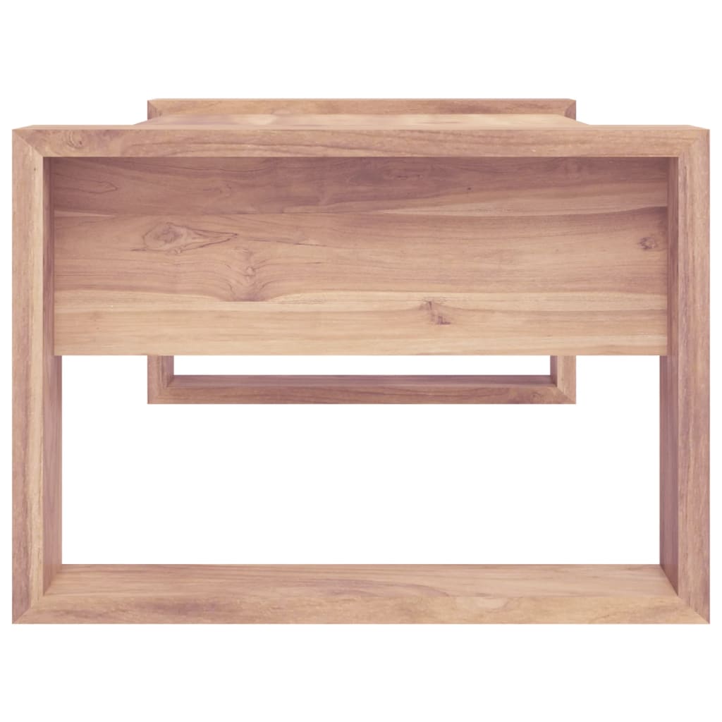 Mesa De Centro De Madera Maciza De Teca 110x60x40 Cm_4